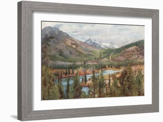 The Bow River at Banff-Harold Copping-Framed Giclee Print