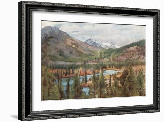 The Bow River at Banff-Harold Copping-Framed Giclee Print