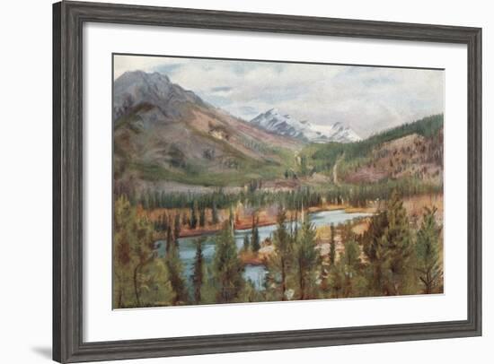 The Bow River at Banff-Harold Copping-Framed Giclee Print