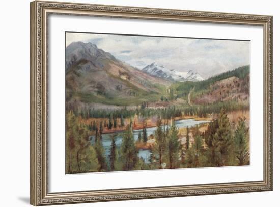 The Bow River at Banff-Harold Copping-Framed Giclee Print