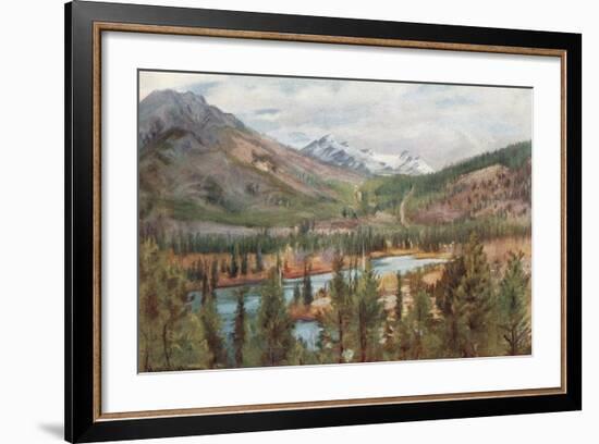 The Bow River at Banff-Harold Copping-Framed Giclee Print