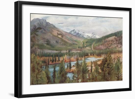 The Bow River at Banff-Harold Copping-Framed Giclee Print