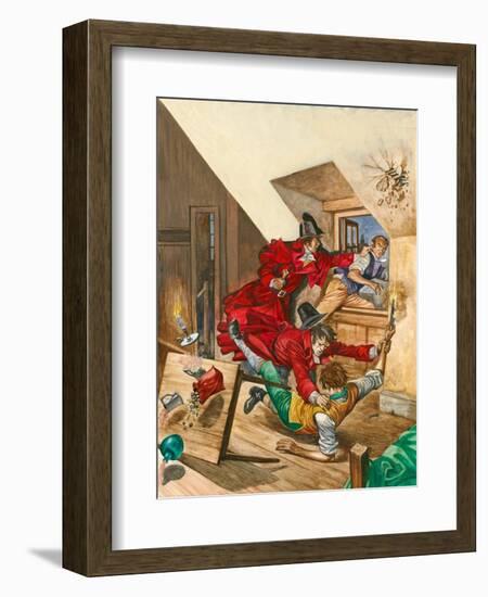 The Bow Street Runners Apprehend Two Robbers as They Divide their Spoils in a Garret-Peter Jackson-Framed Giclee Print