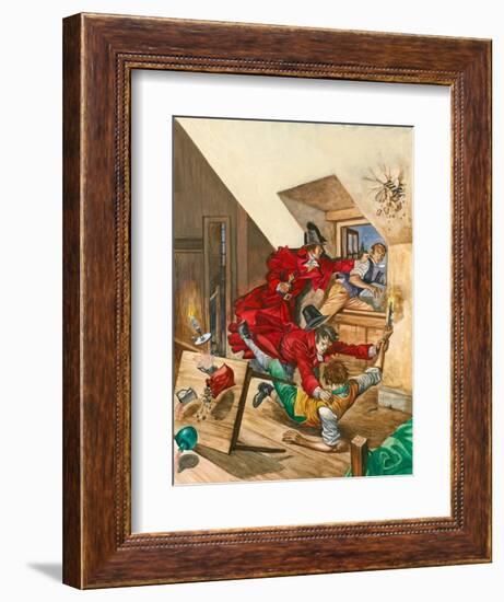 The Bow Street Runners Apprehend Two Robbers as They Divide their Spoils in a Garret-Peter Jackson-Framed Giclee Print