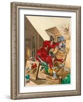 The Bow Street Runners Apprehend Two Robbers as They Divide their Spoils in a Garret-Peter Jackson-Framed Giclee Print