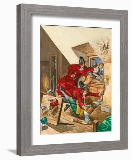 The Bow Street Runners Apprehend Two Robbers as They Divide their Spoils in a Garret-Peter Jackson-Framed Giclee Print