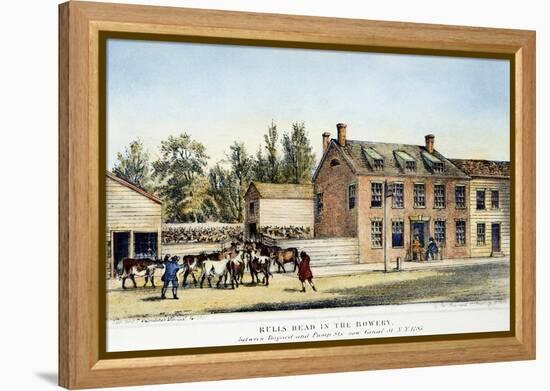 The Bowery, New York, 1783-null-Framed Premier Image Canvas