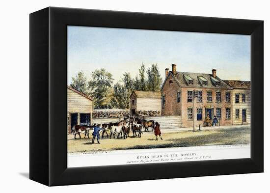 The Bowery, New York, 1783-null-Framed Premier Image Canvas