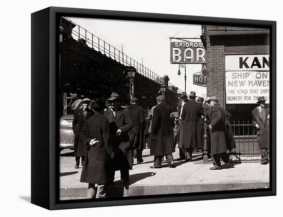 The Bowery, Noted as a Home for New York's Alcoholics, Prostitutes and the Homeless 1940s-null-Framed Premier Image Canvas