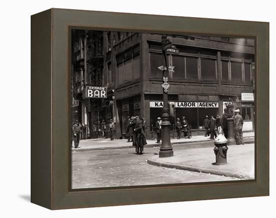 The Bowery, Noted as a Home for New York's Alcoholics, Prostitutes and the Homeless 1940s-null-Framed Premier Image Canvas