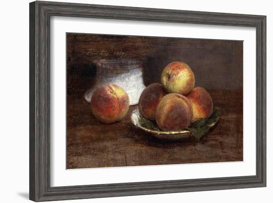 The Bowl of Peaches; Le Bol De Peches, 1869-Henri Fantin-Latour-Framed Giclee Print