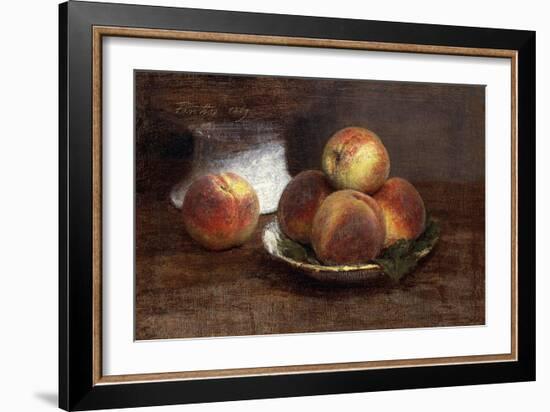 The Bowl of Peaches; Le Bol De Peches, 1869-Henri Fantin-Latour-Framed Giclee Print