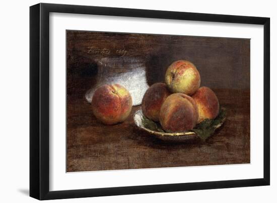 The Bowl of Peaches; Le Bol De Peches, 1869-Henri Fantin-Latour-Framed Giclee Print