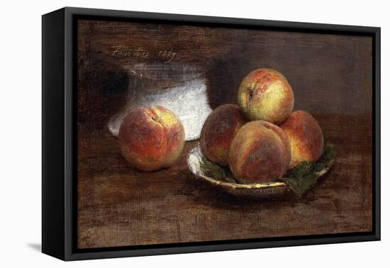 The Bowl of Peaches; Le Bol De Peches, 1869-Henri Fantin-Latour-Framed Premier Image Canvas