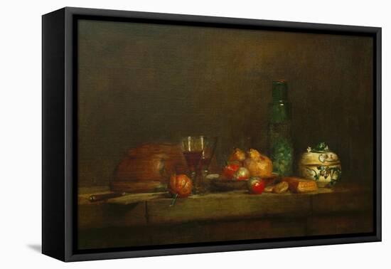 The Bowl with Olives-Jean-Baptiste Simeon Chardin-Framed Premier Image Canvas