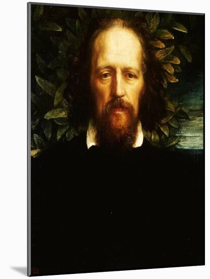 The "Bowman" Portrait of Alfred, Lord Tennyson, as Poet Laureate, 1864-George Frederick Watts-Mounted Giclee Print