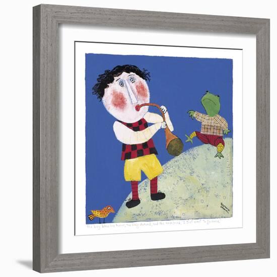 The Boy Blew His Horn-Barbara Olsen-Framed Giclee Print