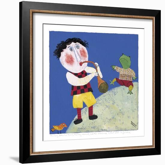 The Boy Blew His Horn-Barbara Olsen-Framed Giclee Print