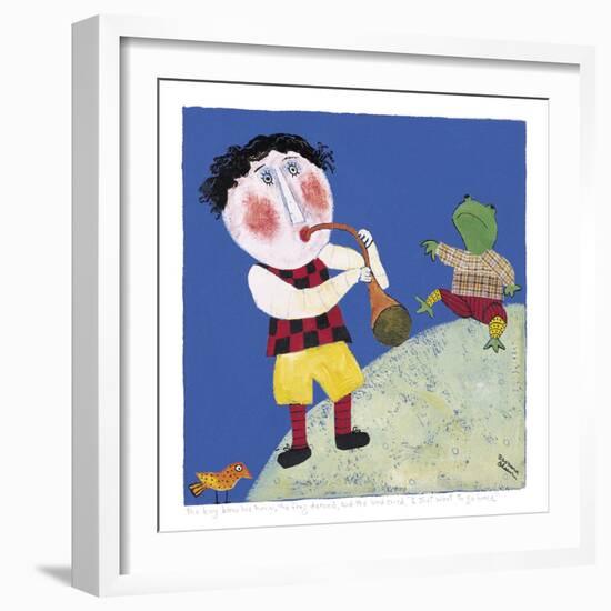 The Boy Blew His Horn-Barbara Olsen-Framed Giclee Print