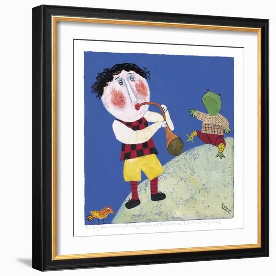 The Boy Blew His Horn-Barbara Olsen-Framed Giclee Print