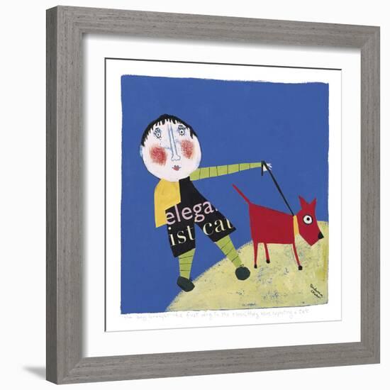 The Boy Brought the First Dog-Barbara Olsen-Framed Giclee Print