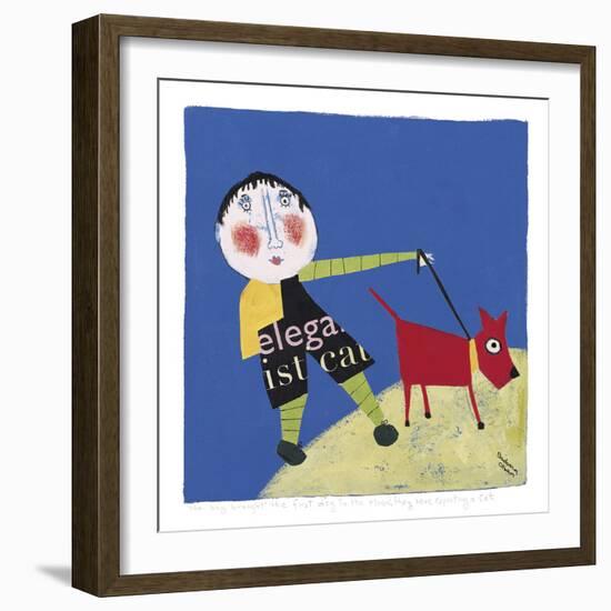 The Boy Brought the First Dog-Barbara Olsen-Framed Giclee Print