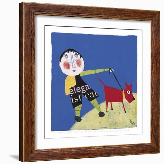 The Boy Brought the First Dog-Barbara Olsen-Framed Giclee Print