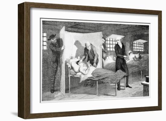 'The Boy Dies on the Transportation Ship', 1848-George Cruikshank-Framed Giclee Print