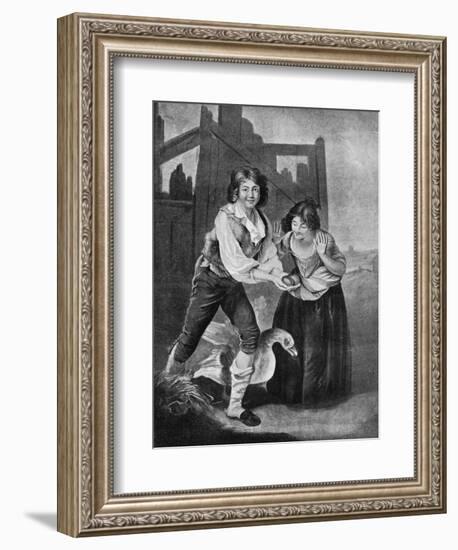 The Boy Discovering the Golden Eggs, 19th Century-J Young-Framed Giclee Print