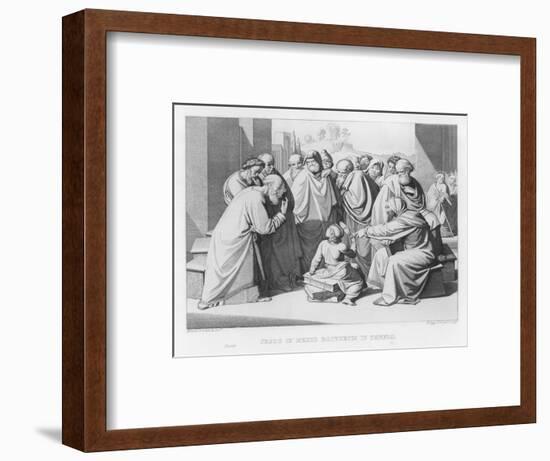 The Boy Jesus Discusses Theology with the Doctors in the Temple of Jerusalem-Friedrich Overbeck-Framed Art Print