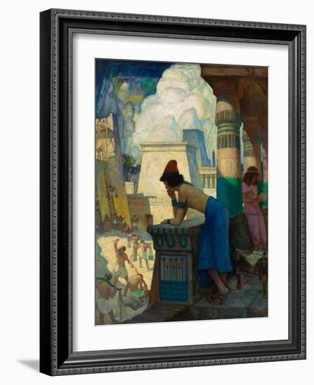 the Boy, Moses... , 1928 (Oil on Canvas)-Newell Convers Wyeth-Framed Giclee Print