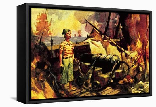 The Boy Who Stood on the Burning Deck-McConnell-Framed Premier Image Canvas