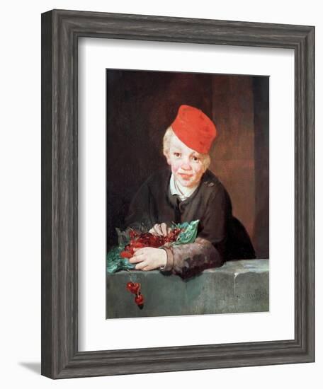 The Boy with the Cherries, 1859-Edouard Manet-Framed Giclee Print