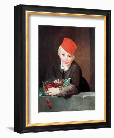 The Boy with the Cherries, 1859-Edouard Manet-Framed Giclee Print