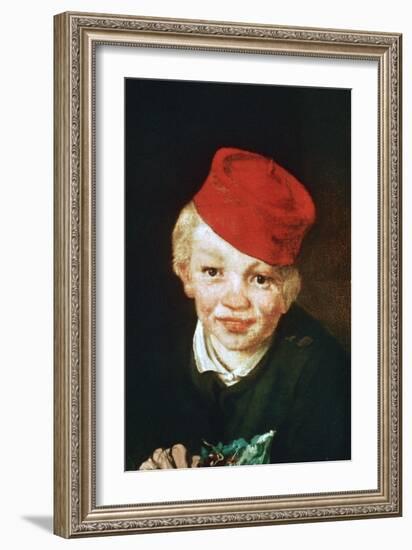 The Boy with the Cherries, Detail, 1859-Edouard Manet-Framed Giclee Print