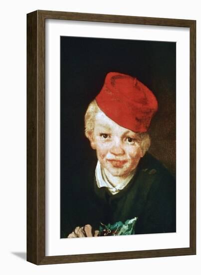 The Boy with the Cherries, Detail, 1859-Edouard Manet-Framed Giclee Print