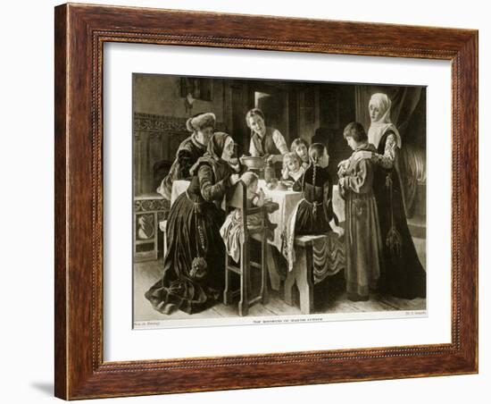 The Boyhood of Martin Luther, Illustration from 'Hutchinson's Story of the British Nation', C.1923-Gustav Adolph Spangenberg-Framed Giclee Print