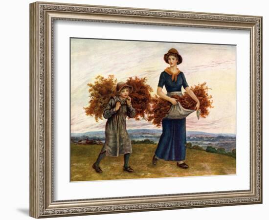 The bracken gatherers' by Kate Greenaway-Kate Greenaway-Framed Giclee Print