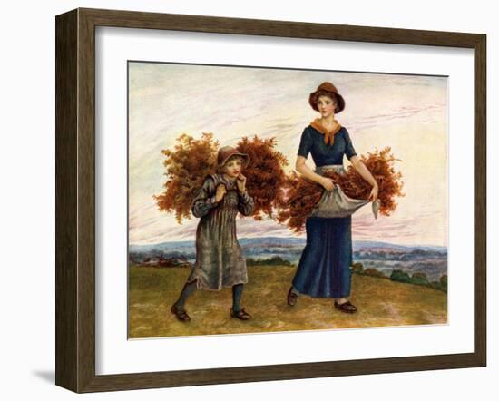 The bracken gatherers' by Kate Greenaway-Kate Greenaway-Framed Giclee Print