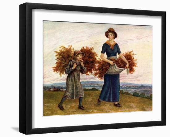 The bracken gatherers' by Kate Greenaway-Kate Greenaway-Framed Giclee Print