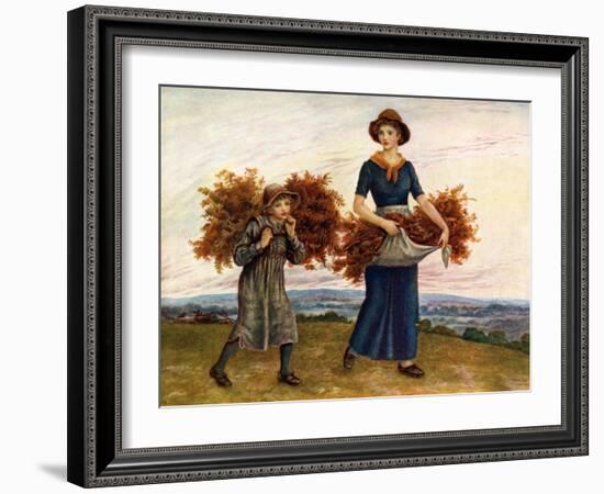 The bracken gatherers' by Kate Greenaway-Kate Greenaway-Framed Giclee Print