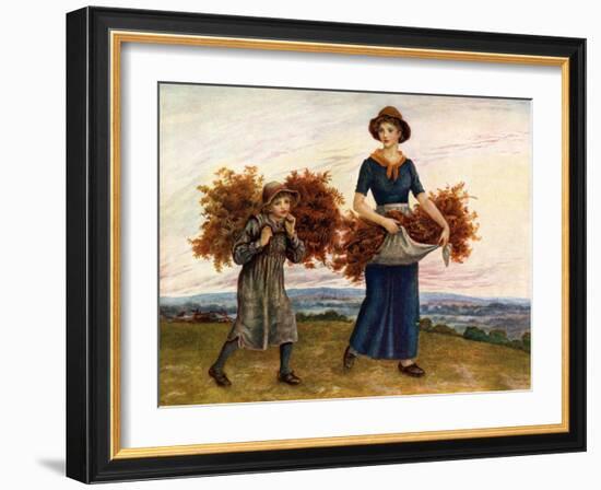 The bracken gatherers' by Kate Greenaway-Kate Greenaway-Framed Giclee Print