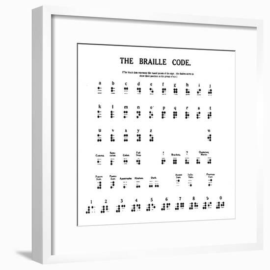 'The Braille Code', 1919-Unknown-Framed Giclee Print
