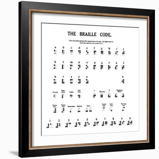 'The Braille Code', 1919-Unknown-Framed Giclee Print