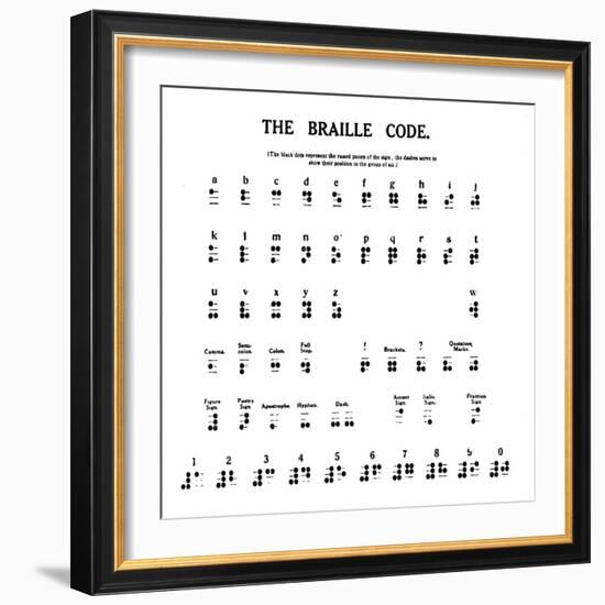 'The Braille Code', 1919-Unknown-Framed Giclee Print