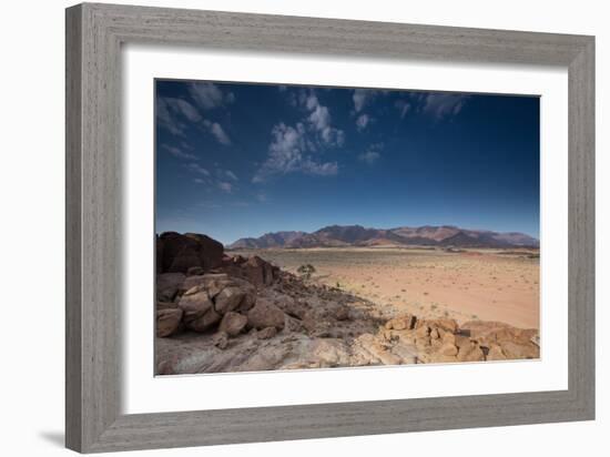 The Brandberg Mountain Range at Sunrise-Alex Saberi-Framed Photographic Print