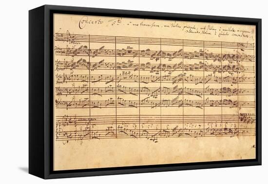 The Brandenburg Concertos, No.5 D-Dur, 1721-Johann Sebastian Bach-Framed Premier Image Canvas