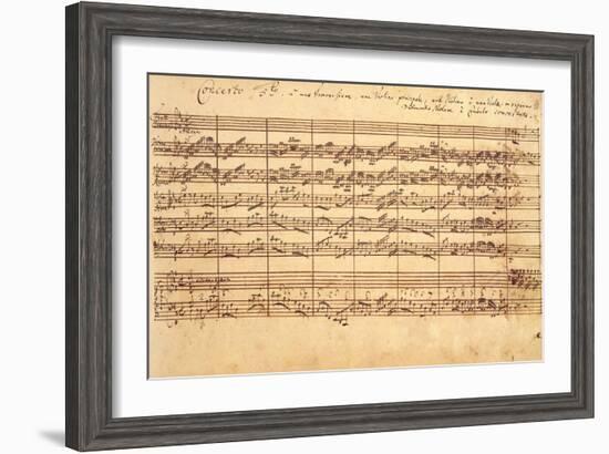 The Brandenburg Concertos, No.5 D-Dur, 1721-Johann Sebastian Bach-Framed Giclee Print