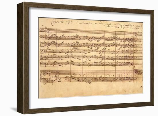 The Brandenburg Concertos, No.5 D-Dur, 1721-Johann Sebastian Bach-Framed Giclee Print