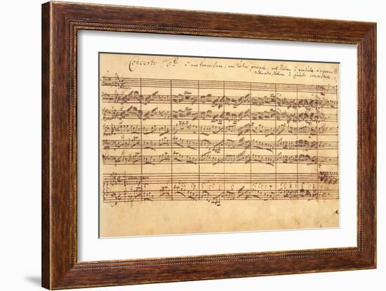 The Brandenburg Concertos, No.5 D-Dur, 1721-Johann Sebastian Bach-Framed Giclee Print